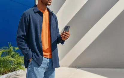 Person reviewing the security of their crypto on their phone