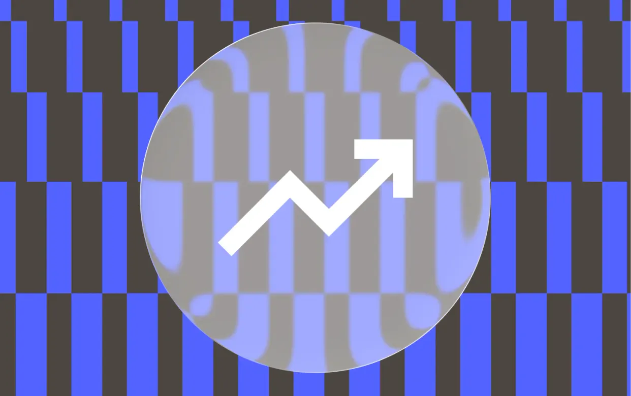Upward arrow representing ways to earn and manage money as a teenager
