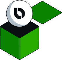 Logotipo de Bitso flotando en una caja abierta